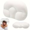 1pc All-round Cloud Pillow, Soft Bed Pillow Nursing Pillow 3D Ergonomic Sleeping Egg Shaped Ergonomic Pillows - Gray