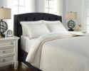 Ashley Raleda Buff Contemporary 3-Piece King Coverlet Set Q493003K - as Pic