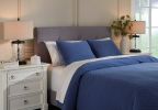 Ashley Ryter Navy Casual Queen+Full Coverlet Set Q723002Q - as Pic