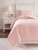 Lexann Twin Comforter Set Q901001T Pink/White/Gray Casual youth top of bed - as Pic