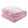 Pack Of 2 Back Printing Shaved Flannel Plush Blanket; checked Blanket for Bed or Sofa; 60&quot; x 80&quot;; Pink ( The original code: W1223KTBK4286A-P