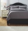 Ashley Raleda Gray Contemporary 3-Piece King Coverlet Set Q498003K - as Pic