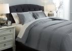 Ashley Mattias Gray Casual 3-Piece King Comforter Set Q377003K - as Pic