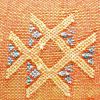 Moroccan Handwoven Cactus Silk Lumbar Pillow 14 x 36 Embroidered cushion - Orange