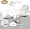 Silk Pillowcase for Hair and Skin 1 Pack, 100% Mulberry Silk & Natural Wood Pulp Fiber Double-Sided Design, Silk Pillow Covers with Hidden Zipper (sta