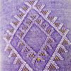 Moroccan Handwoven Cactus Silk Lumbar Pillow 14 x 36 Embroidered cushion - Purple