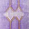 Moroccan Handwoven Cactus Silk Lumbar Pillow 14 x 36 Embroidered cushion - Violet