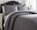 Ashley Raleda Gray Contemporary 3-Piece King Coverlet Set Q498003K - as Pic