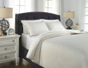 Ashley Raleda Buff Contemporary 3-Piece Queen Coverlet Set Q493003Q - as Pic