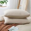 100% Washed Cotton Duvet Cover Set, Durable Fade-Resistant Natural Bedding Set (No Comforter) - Khaki - Twin