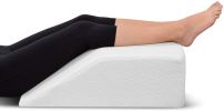 Leg Elevation Pillow - with Memory Foam Top, High-Density Leg Rest Elevating Foam Wedge- Relieves Leg Pain, Hip and Knee Pain, Improves Blood Circulat