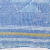 Moroccan Handwoven Cactus Silk Lumbar Pillow 14 x 36 Embroidered cushion - Dark Blue