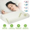 Bamboo Memory Foam Sleep Pillow Contoured Cervical Orthopedic Pillow Neck Support Breath Pillow - Large