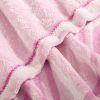 Pack Of 2 Back Printing Shaved Flannel Plush Blanket; checked Blanket for Bed or Sofa; 60&quot; x 80&quot;; Pink ( The original code: W1223KTBK4286A-P