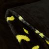 Printed Faux Rabbit Fur Throw; Lightweight Plush Cozy Soft Blanket; 50&quot;x60&quot; Black Leopard - as Pic