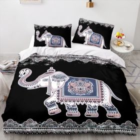 Elephant Series Three-piece Quilt Cover (Option: Style11-155x220cm)