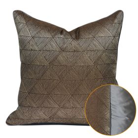 Modern Minimalist Brown Living Room Sofa Cushion Cushion (Option: 50x50cmPP Cotton Core-Brown AB With Rolled Style)