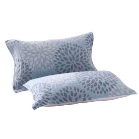 Adult Pillow Cover Dormitory Student Pillow Towel (Option: Blue Fireworks-5075cm)