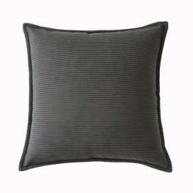 High-end Solid Color Pillow Sofa Living Room Cushions (Option: Carbon Grey-50x50cm Throw Pillow Cover)