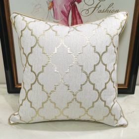 Chair Pillow Cover Light Luxury And Simplicity Modern Beige Gold (Option: Beige Gold AB Edge Type-30x50cmPillowcase)