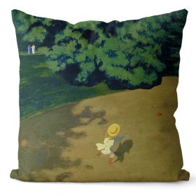 Home Art Oil Painting Pillow Cover (Option: MMS01 4-45x45cm Short Velvet)