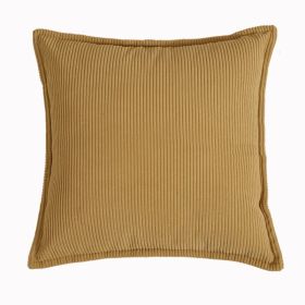 High-end Solid Color Pillow Sofa Living Room Cushions (Option: Ginger Yellow-45x45cm Throw Pillow Cover)