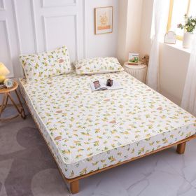 Cotton Covered Anti Slip Cartoon Bedspread (Option: Orange Flavored Bear-Same pillow case 1pair)