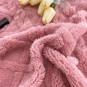 Tuff Down Blanket Lamb Wool Thickened (Option: Rose powder-200x230cm)