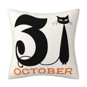 Halloween Pillow Cover Home Decoration Linen Cushion (Option: 1style-45x45cm)