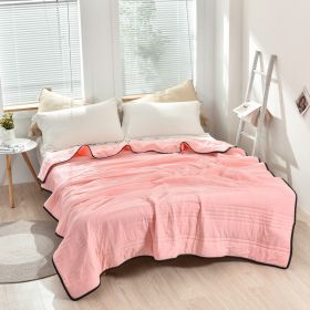 Pure Color Washed Air Conditioner Summer Cooling Thin Single Double Washable Quilt (Option: Jade-180x220)