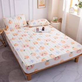 Cotton Covered Anti Slip Cartoon Bedspread (Option: Orange soda-Same pillow case 1pair)