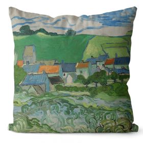 Home Art Oil Painting Pillow Cover (Option: MMS01 2-45x45cm Short Velvet)