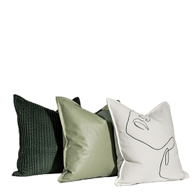 Light Luxury Nordic Style Living Room Green Fresh Series Sofa Pillow (Option: Without pillow core-ABC)