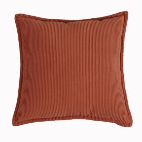 High-end Solid Color Pillow Sofa Living Room Cushions (Option: Orange red-35x55cm Throw Pillow Cover)