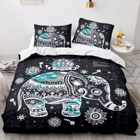 Elephant Series Three-piece Quilt Cover (Option: Style 6-140x200cm)