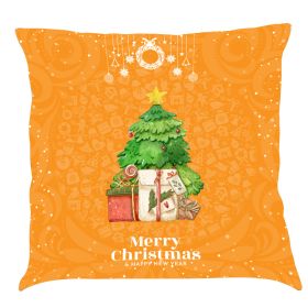 Christmas Car Pillow Cushion Gift (Option: R-45x 45 Linen Pillowcase)