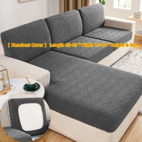 Anti Cat Scratch Elastic Sofa Cover Cushion (Option: Abstract Gray-Head pillowcase)