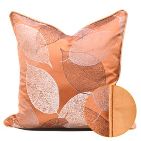 Light Luxury Orange Khaki Club Pillow (Option: 45x45cmPP Cotton Core-Orange AB Rolled Style)