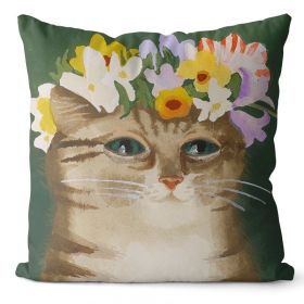 Home Art Oil Painting Pillow Cover (Option: MMS01 6-45x45cm Short Velvet)