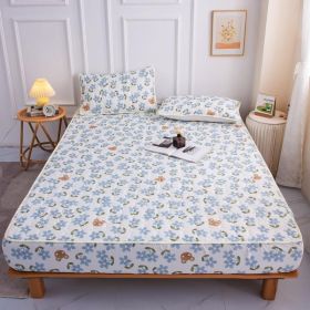 Cotton Covered Anti Slip Cartoon Bedspread (Option: Floating Life Like a DreamBlue-180x220cm)