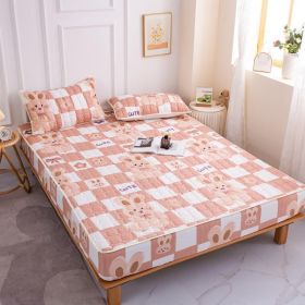 Cotton Covered Anti Slip Cartoon Bedspread (Option: Square rabbit-180x220cm)