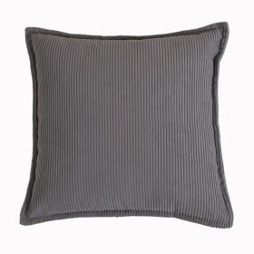 High-end Solid Color Pillow Sofa Living Room Cushions (Option: Dark Gray-35x55cm Throw Pillow Cover)