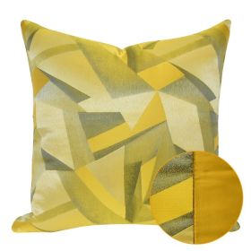 Yellow Geometric Pattern Hotel Homestay Office Pillow Cover (Option: Yellow AB Non Rolled Style-50x50cm)