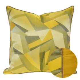 Yellow Geometric Pattern Hotel Homestay Office Pillow Cover (Option: Yellow AB Rolled Style-50x50cm)