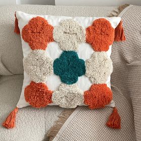 Nordic Ins Bohemian Tufted Pentagram Pillow (Option: Small Cross-Pillowcase Core)