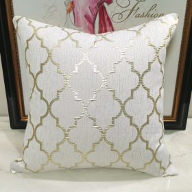 Chair Pillow Cover Light Luxury And Simplicity Modern Beige Gold (Option: Beige Gold AB Non Rolled Style-45x45cmPillowcase)