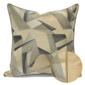 Yellow Geometric Pattern Hotel Homestay Office Pillow Cover (Option: Khaki AB Rolled Style-40x60cm With Pillow Core)