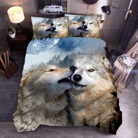 New Pure Cotton Quilt Four-piece Printing Style (Option: Wolf Quilt Cover 2-177x218)