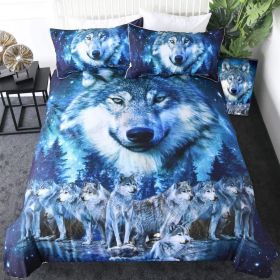 New Pure Cotton Quilt Four-piece Printing Style (Option: Wolf Quilt Cover 3-240x260)